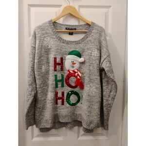 Ugly Christmas Sweater United States Sweaters Holiday XL  Ho Ho Snowman Sequins